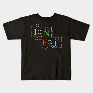 INFJ Puzzle - Typography Design Kids T-Shirt